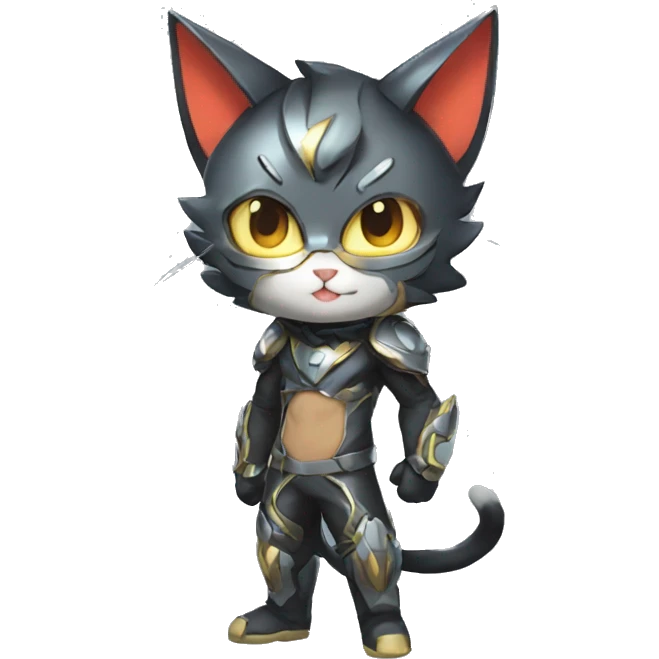 Catboy-Chibi-Sona-Shiny-Fakémon with a mask full body emoji