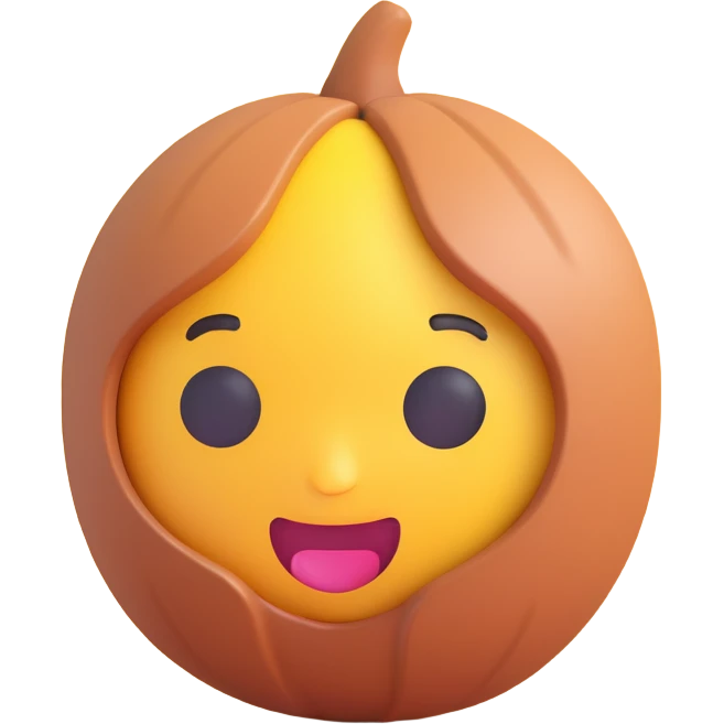 nut 3D emoji style emoji