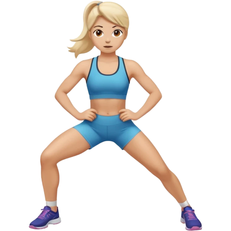 girl doing lunges emoji