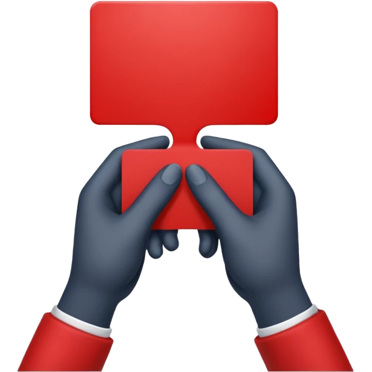hand red card (#00A3E0) and red (#F9423A) emoji