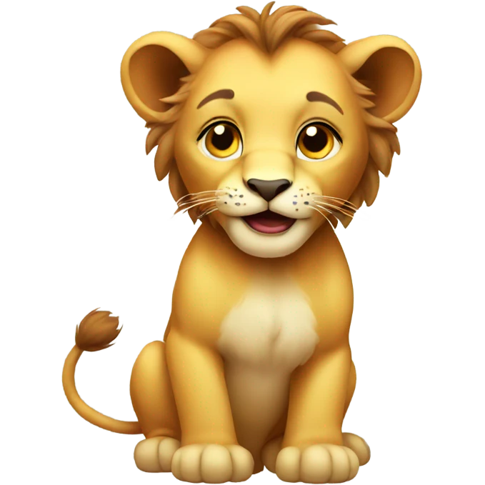 Cute baby lion emoji