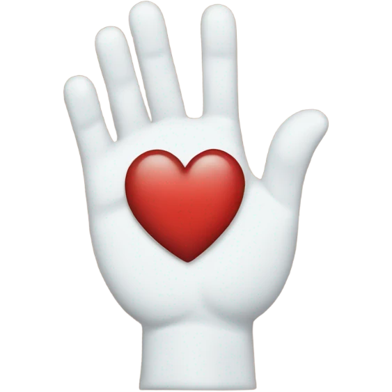heands with heart above emoji