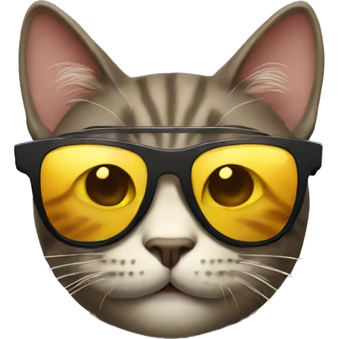 Cat with sunglasses emoji