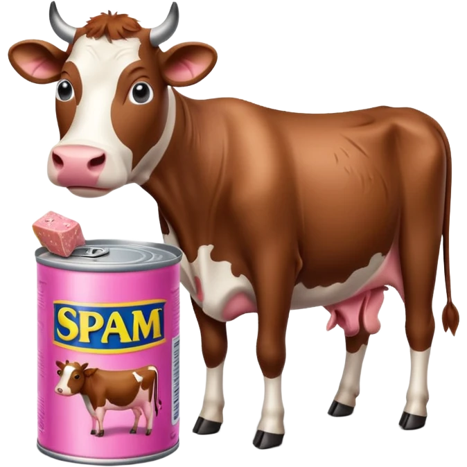 one cow one SPAM emoji