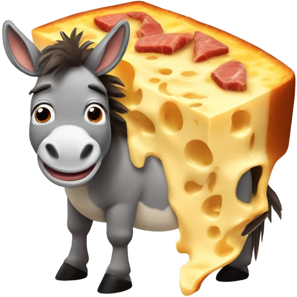 Cheesy beef donkey emoji