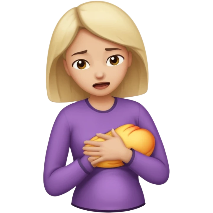 mulher com colica emoji