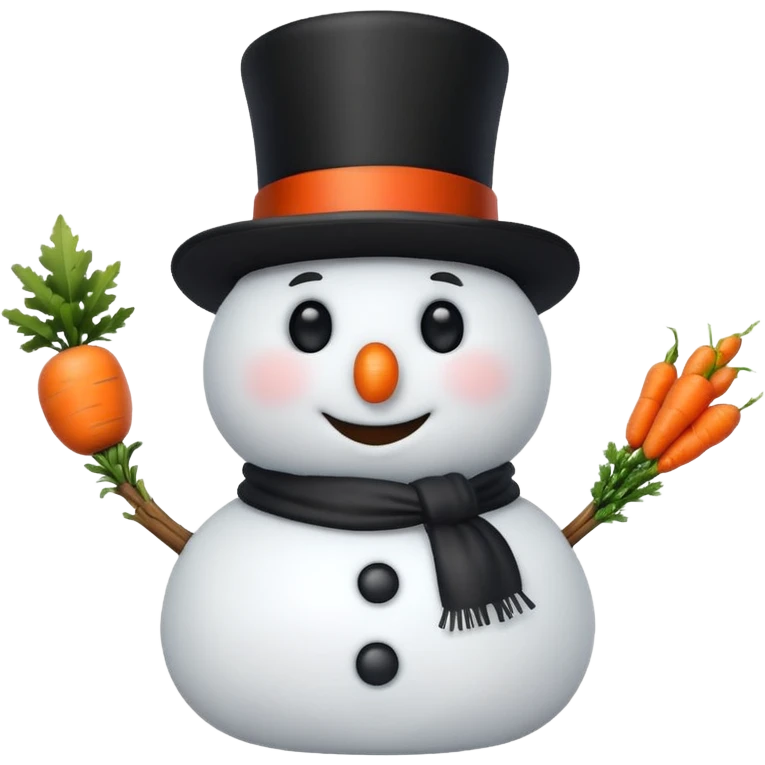 A chubby snowman emoji