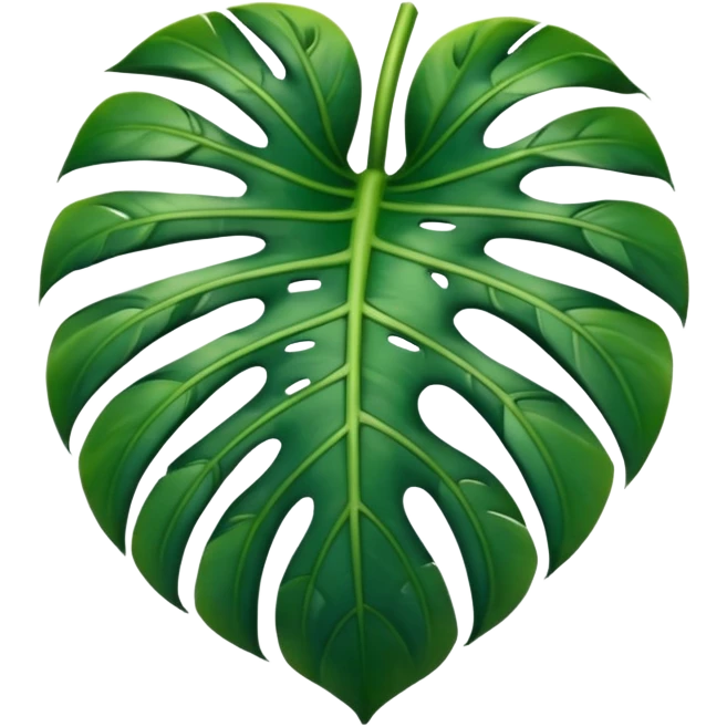 a monstera deliciosa leave emoji