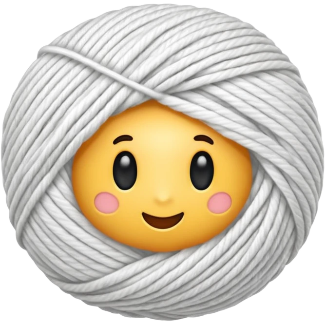 A ball of white yarn emoji