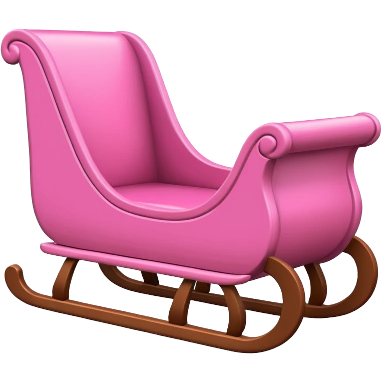 Pink sleigh with text on top of it that says "sleigh"  emoji