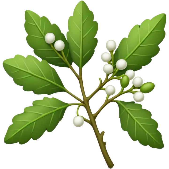 The type of mistletoe you kiss under emoji