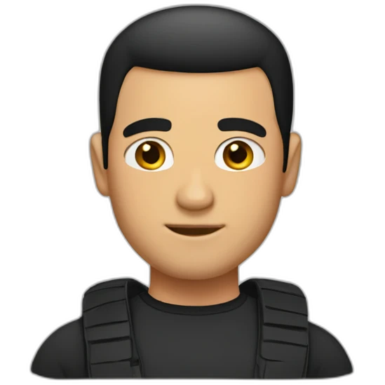 mike bronteroc with black hair and buzz cut emoji