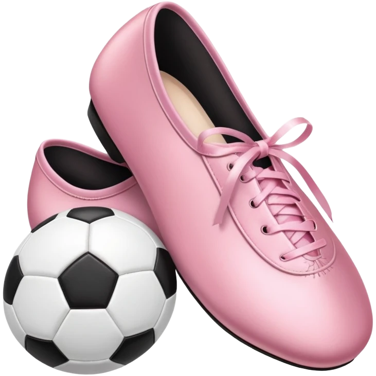 Ballet shoes and soccer ball emoji