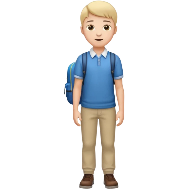 university student full body boy emoji