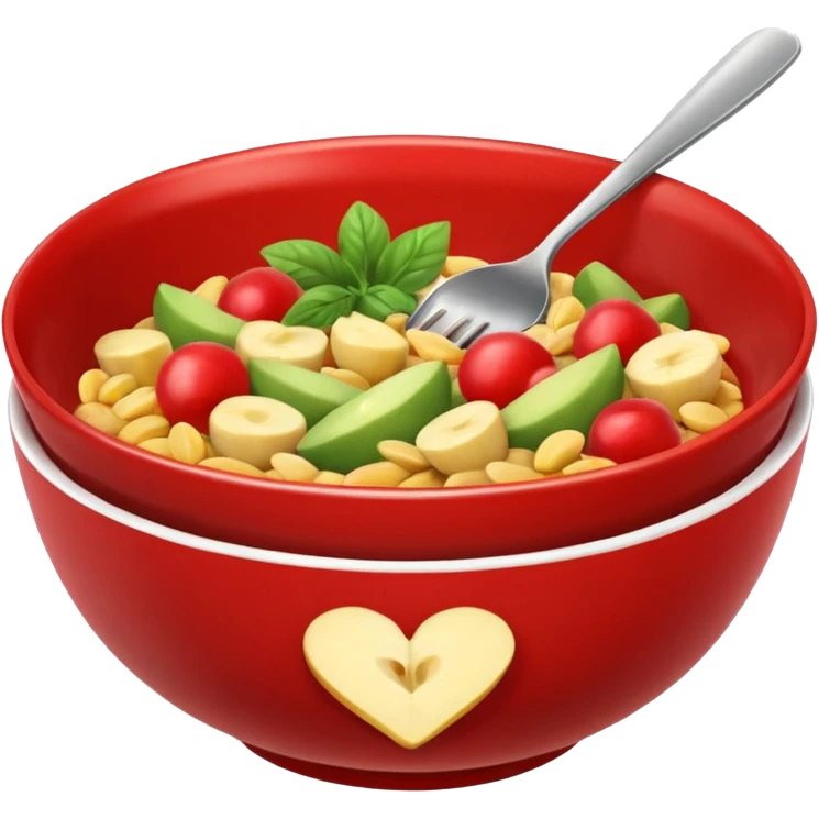 healthy bowl red bowl emoji