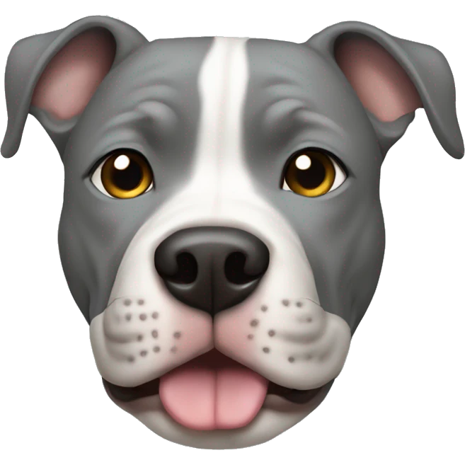 Grey pitbull dog emoji