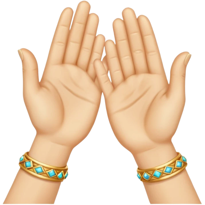 сгенерируй аплодирующие руки с золотыми кольцами emoji