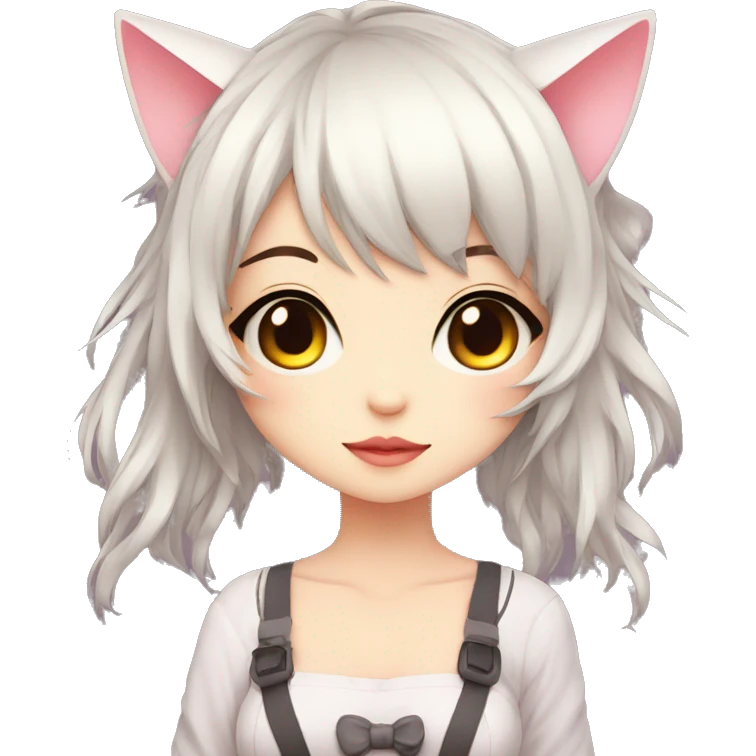 Edgy Kawaii Cute Cool Beautiful Elegant Pretty Anime Catgirl emoji