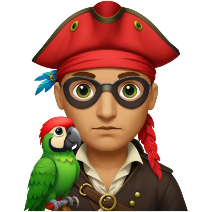 pirate and parrot emoji