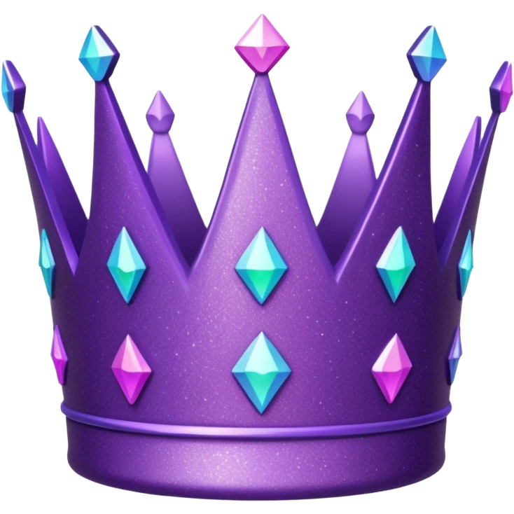 Purple Glitter Crown emoji