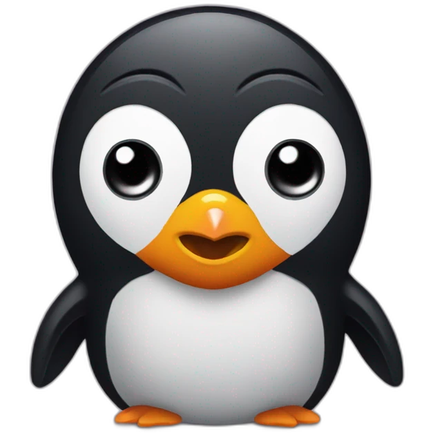 Penguin with a Harry Potter scar emoji