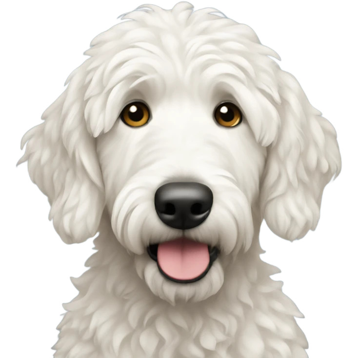 White golden doodle emoji