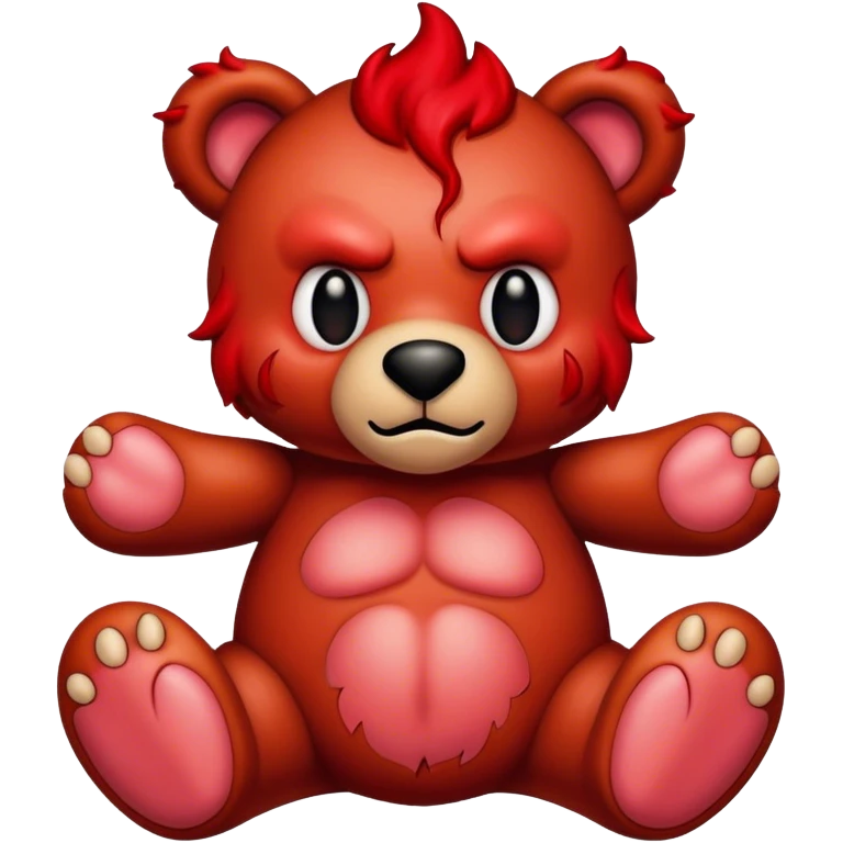teddy half red demon emoji