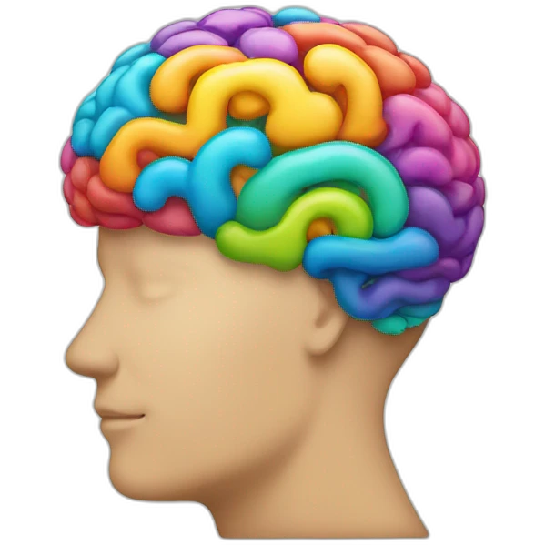 colorful brain emoji