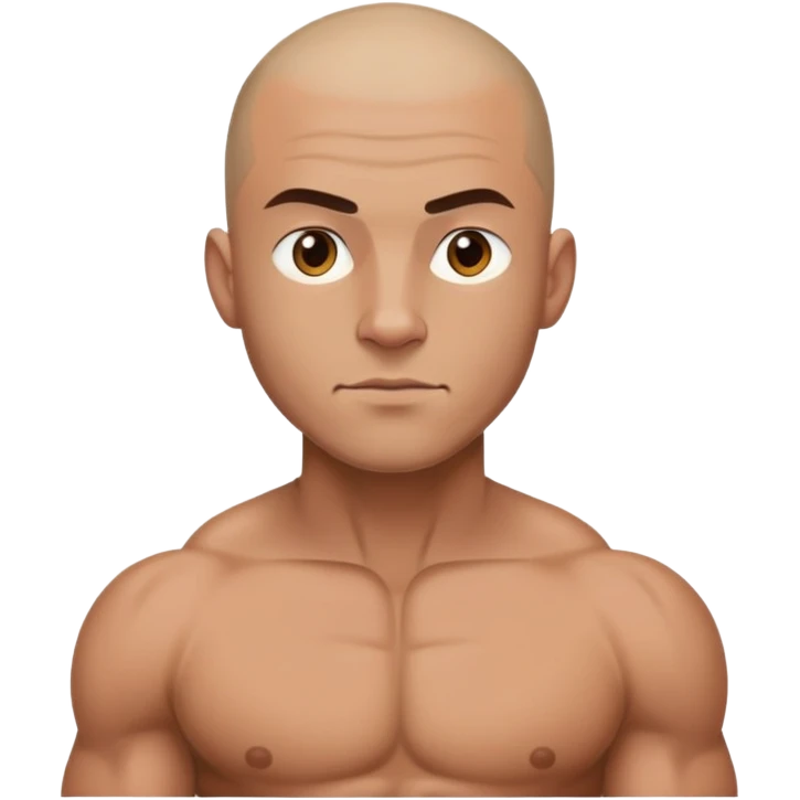 naked man with shaved head who didn’t buy a vape emoji