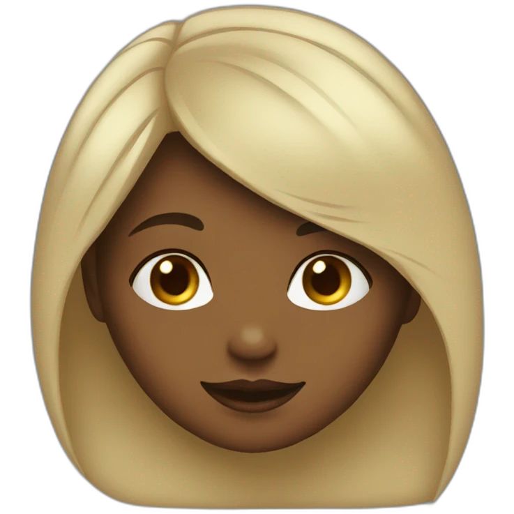 Girl with big ass emoji