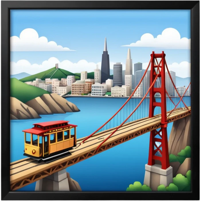 Make a full city of San Francisco  emoji