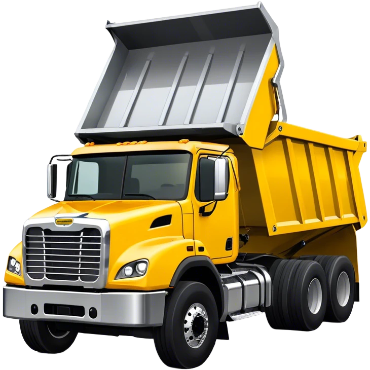 Dump Truck - Freightliner 114SD (Model Year: 2022) (Iconic colour: Yellow with black and silver) emoji