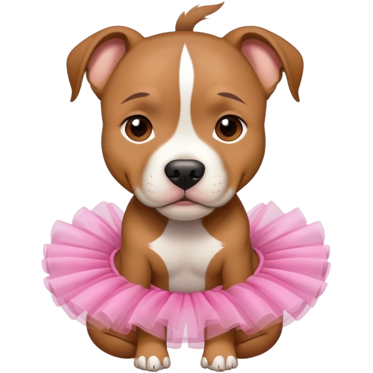 Pitbull wearing tutu emoji