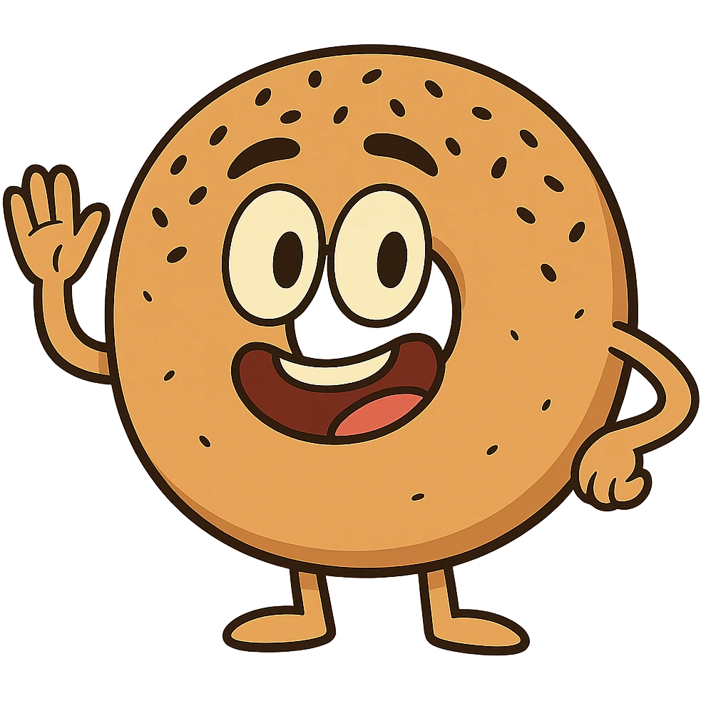 flat toon style simit emoji