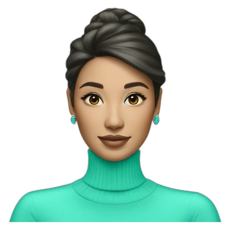 tiffany blue turtleneck emoji
