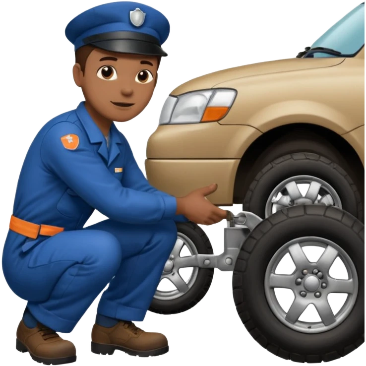 a person reaching under a car emoji
