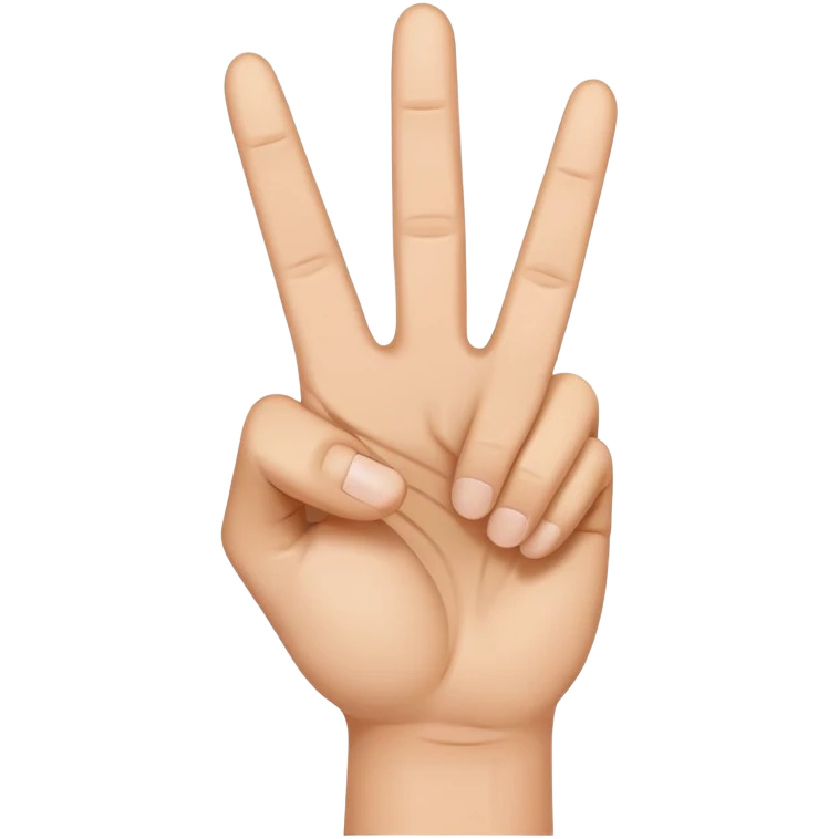 victory hand sign with peace symbol emoji