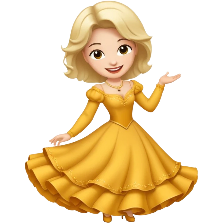 Singer waltzing emoji