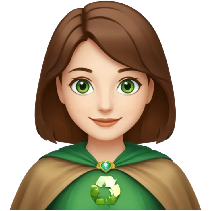 female hero for sustainability emoji
