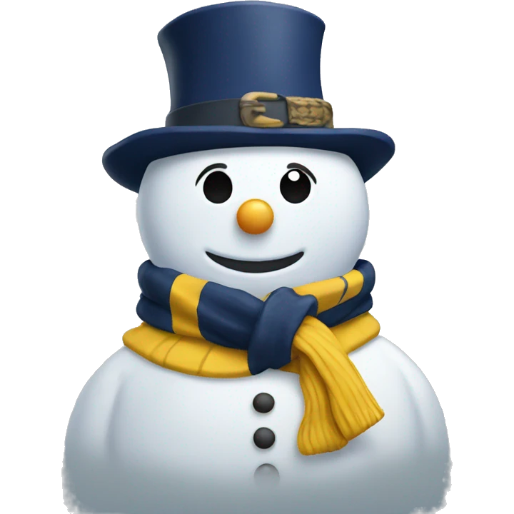 Snowman wearing wvu shirt emoji