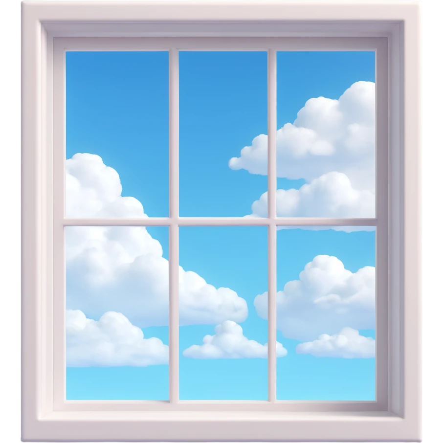 a big window with a skylight and clouds visible emoji