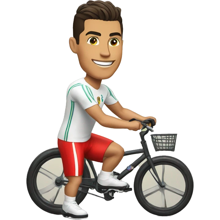 Cristiano ronaldo on a bicicle emoji