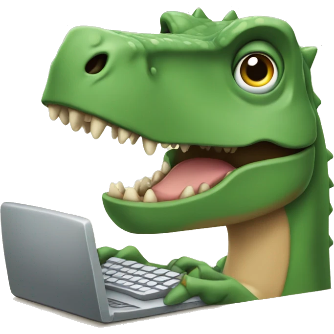 Dinosaur typing emoji