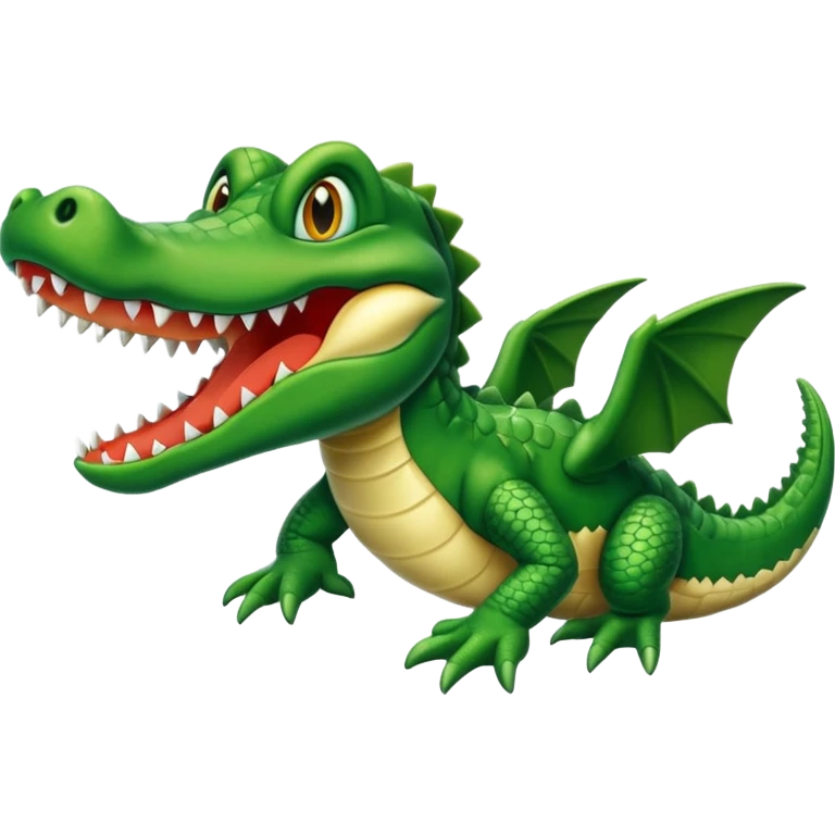 Flying alligator emoji