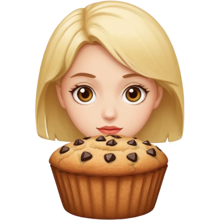 Lady with muffin eyes  emoji