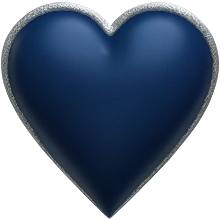 Midnight blue silver heart  emoji