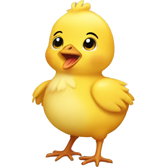 baby chick crowing emoji