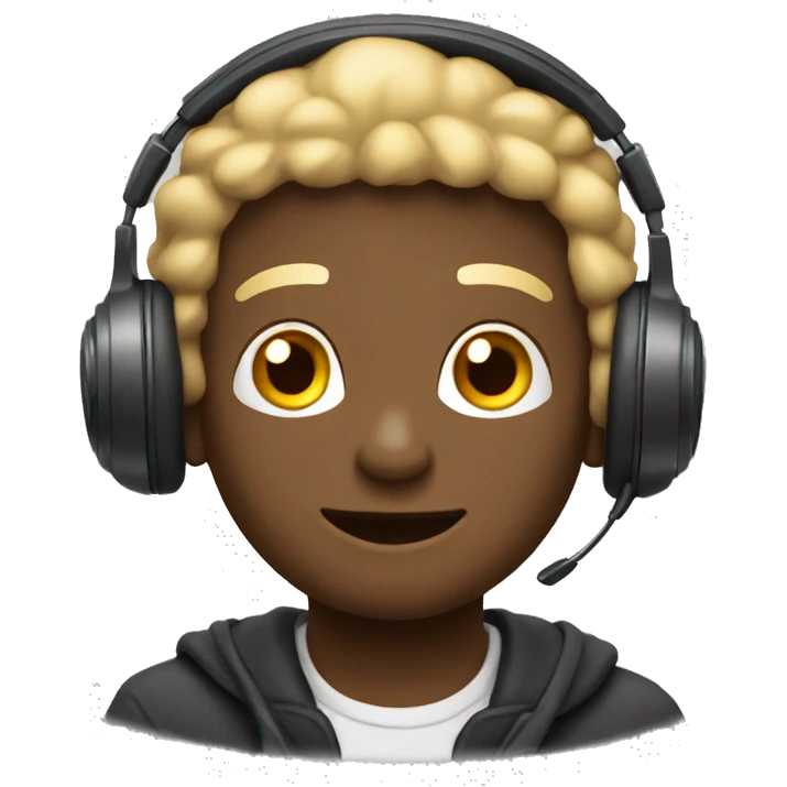Emoji usando audifonos emoji