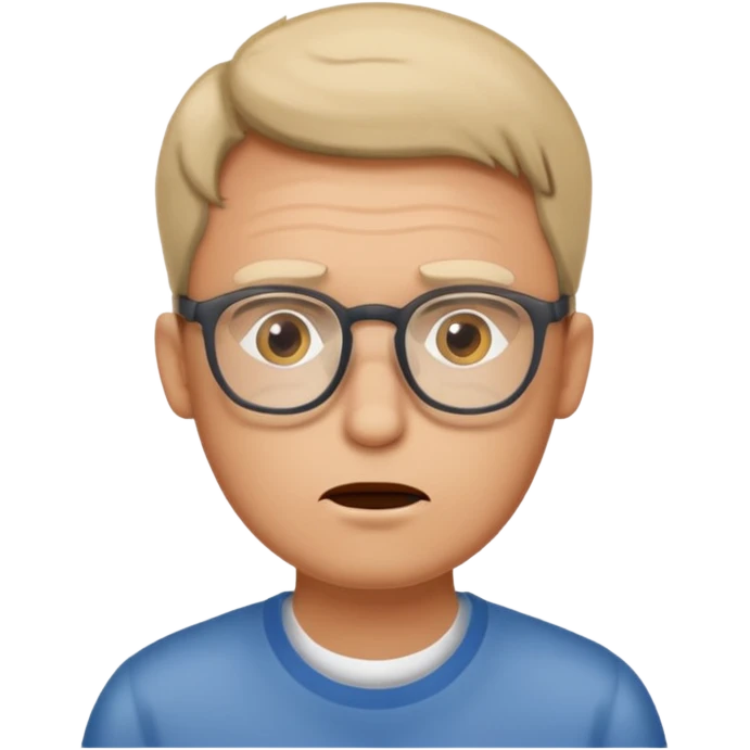 A man with glasses saying “ Are you mentally okay “! emoji