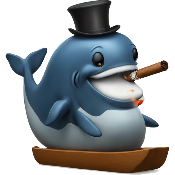 whale smoking a cigar emoji